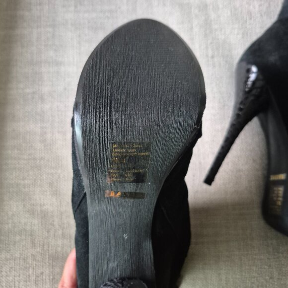 Bakers Black Suede High-Heeled Booties, Never Worn, Size 10 (41EU) - Picture 5 of 9